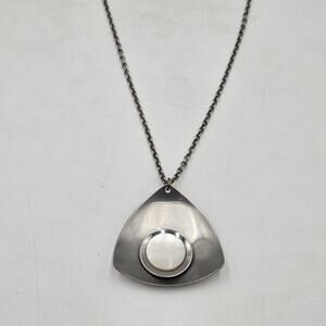 Vintage Lord Python Abalone Shell Pendant Necklace Sheffield Modernist England